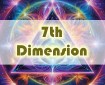 7th Dimension - Cosmic energy swirling around a triangle of sacred geometry, symbolizing spiritual awakening and connection to the 7th-dimensional reality.
